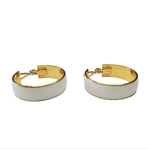 Vintage monet clip on hoop earrings